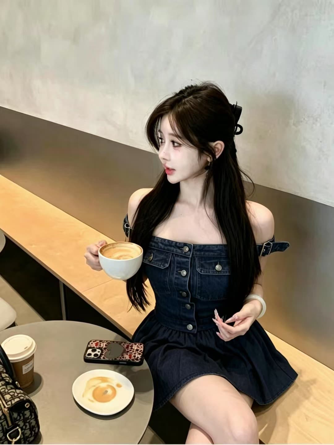 2026 부서 핫걸 품격 오프숄더 맨위 다용도 짧은 바지 투피스 세트 상세 이미지 10