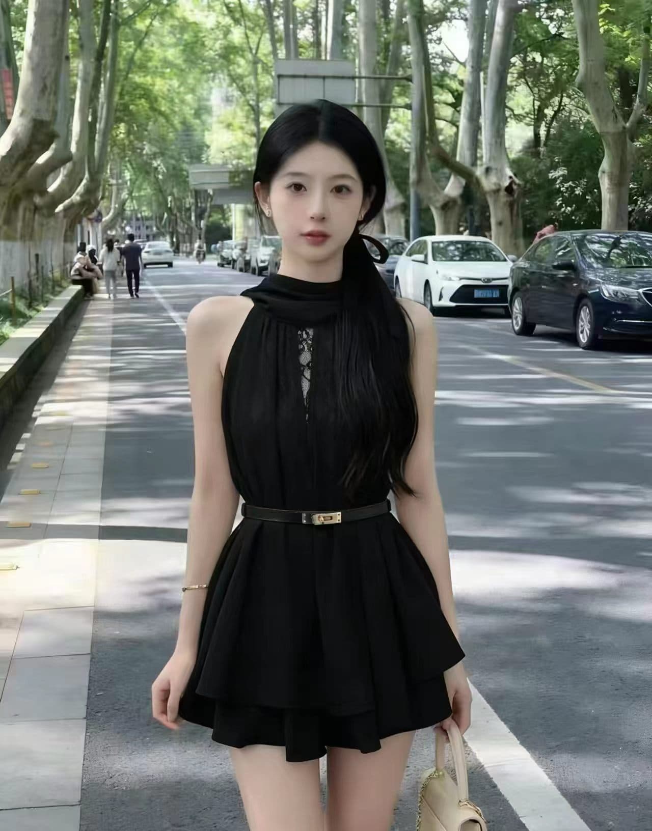 새로운 아름다움 오는 순수한 욕망 바람 허리 수축 슬림해 보이는 품격 맨위 미니 스커트 세트 이미지 3