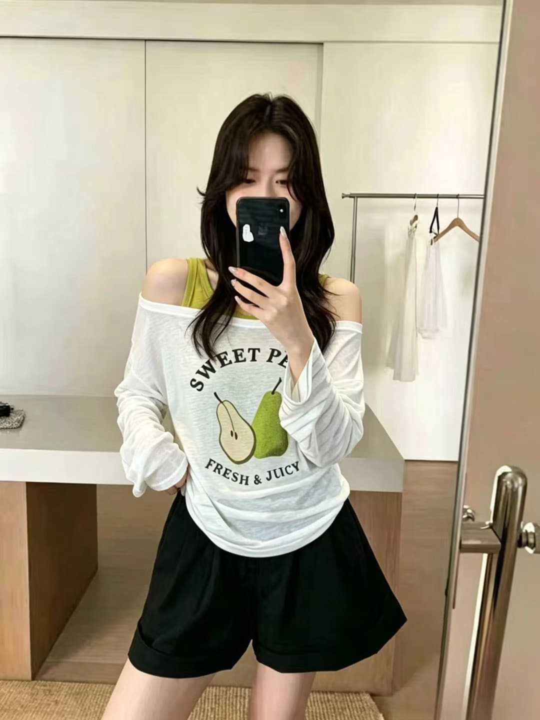 긴팔 티셔츠 여성 프린트 자외선 차단 블라우스 2026 년 여름 새로운 투피스 조끼 상세 이미지 2