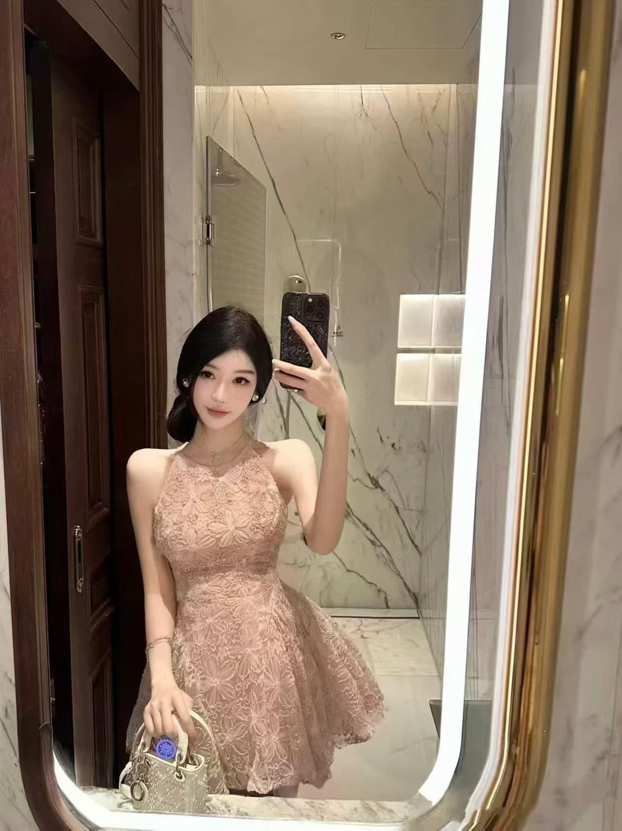 자수 꽃 민소매 조끼 여성 드레스 2026 여름 새로운 디자인 센스 부드러운 허리 수축 슬립 예복 치마 상세 이미지 3