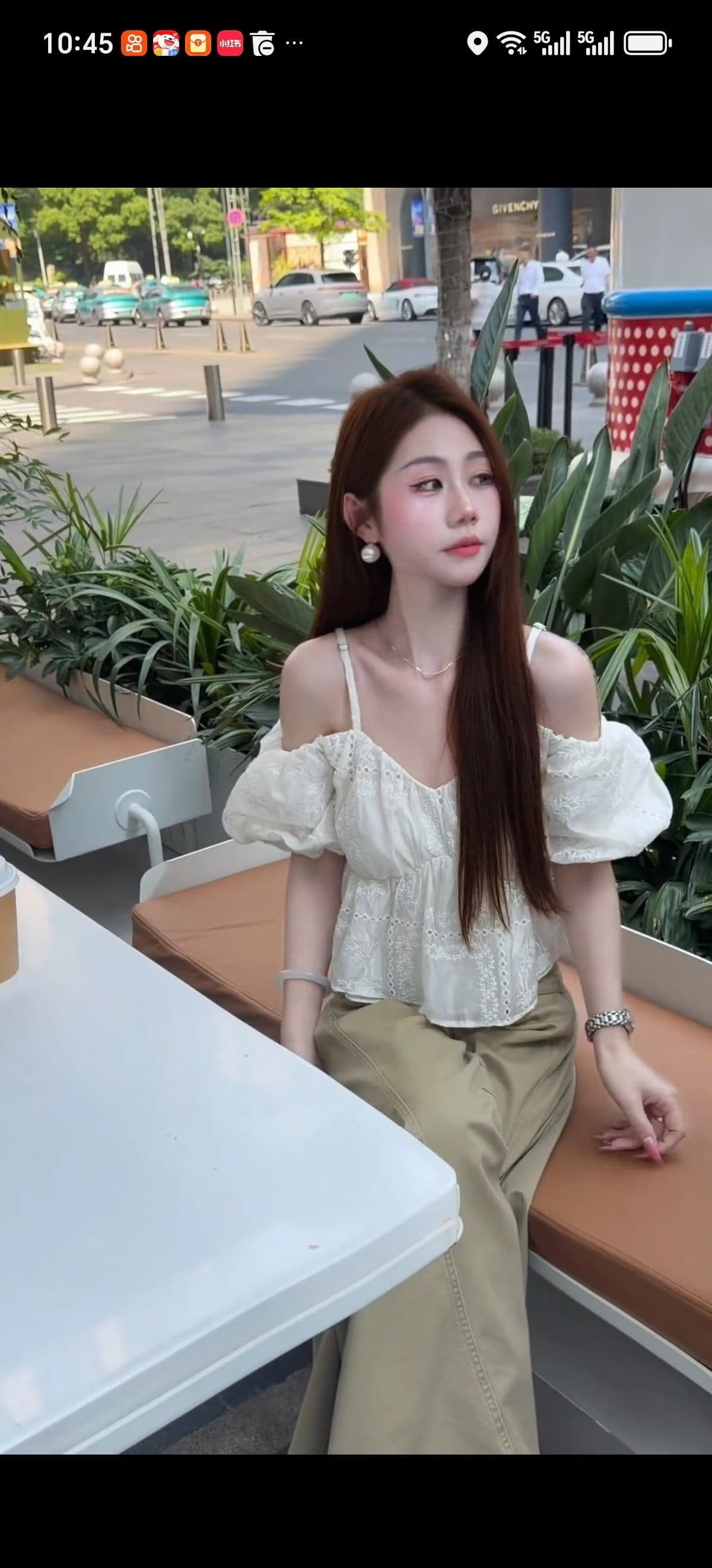 2026 여름 한국 스타일 다용도 루즈핏 레이스 슬립 새는 어깨 거품 소매 맨위 캐주얼 바지 투피스 세트 상세 이미지 3