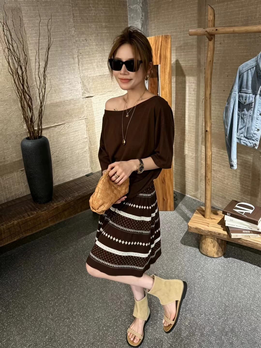 자이언트 잘 생긴 여름 드레스 전체 집합 디자인 센스 품격 슬림해 보이는 맨위 패치워크 색상 반신 스커트 로얄 자매 빛 요리 한 바람 투피스 세트 상세 이미지 1