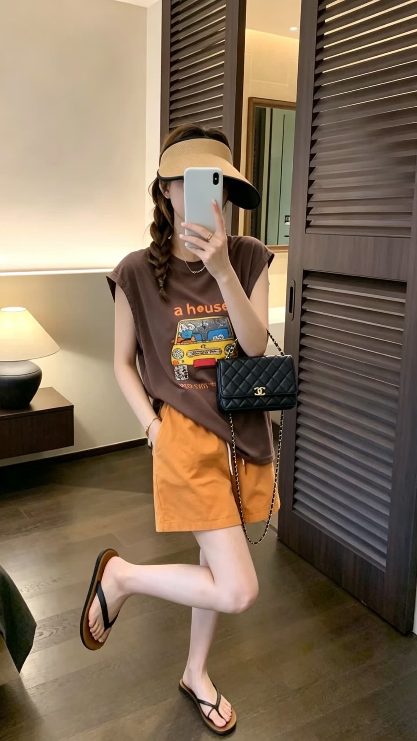 허리밴드 품격 캐주얼 반바지 여성 여름 한 마디 넓은 다리 펌프 로프 유연성 핫 바지 면 t 투피스 세트 상세 이미지 4