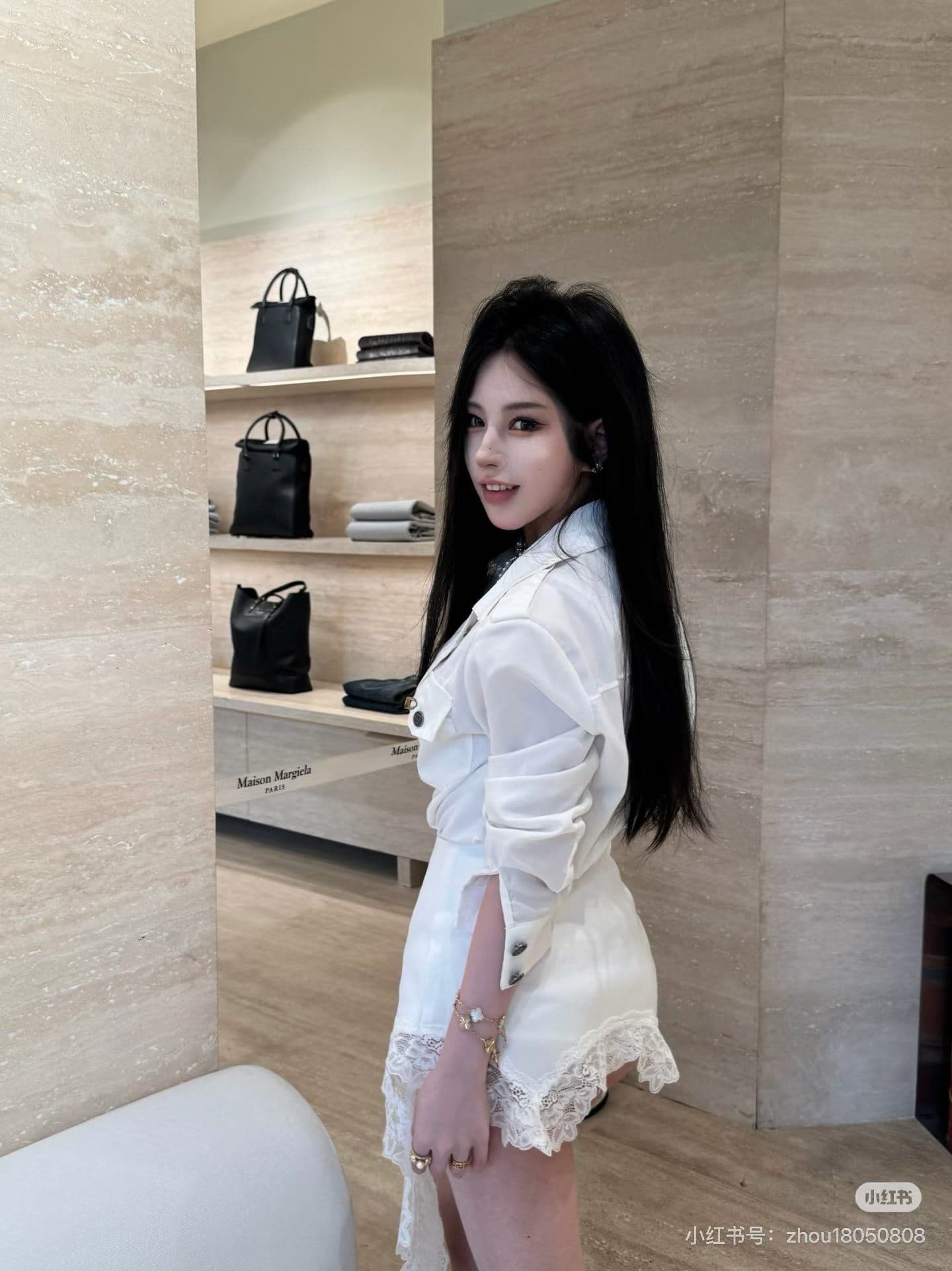 프랑스식 작은 샤넬 스타일 빛 럭셔리 명문 여성 분위기 센스 레이스 미니 스커트 여성 2026 가을 미니멀리즘 반신 스커트 투피스 세트 이미지 3
