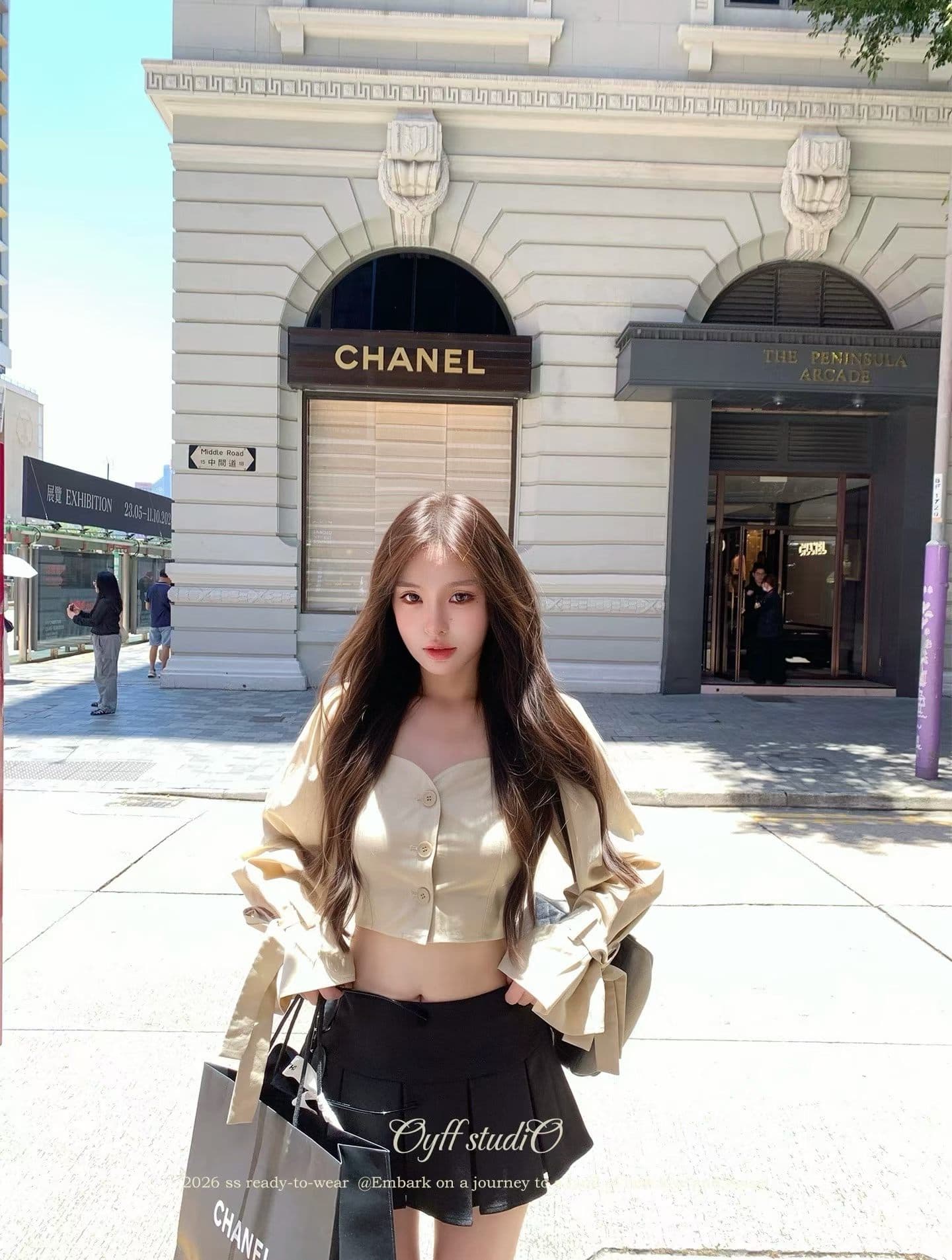 2026 년 가을 겨울 심장 모양 광장 칼라 버블 긴팔 쇼트 스타일 여성 셔츠 한 마디 짧은 치마 투피스 세트 상세 이미지 4