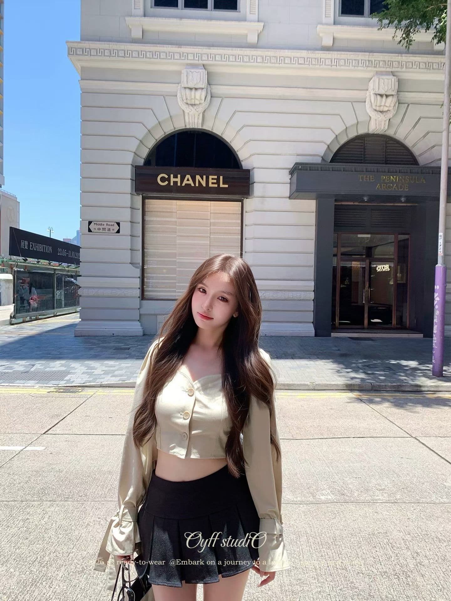 2026 년 가을 겨울 심장 모양 광장 칼라 버블 긴팔 쇼트 스타일 여성 셔츠 한 마디 짧은 치마 투피스 세트 상세 이미지 8