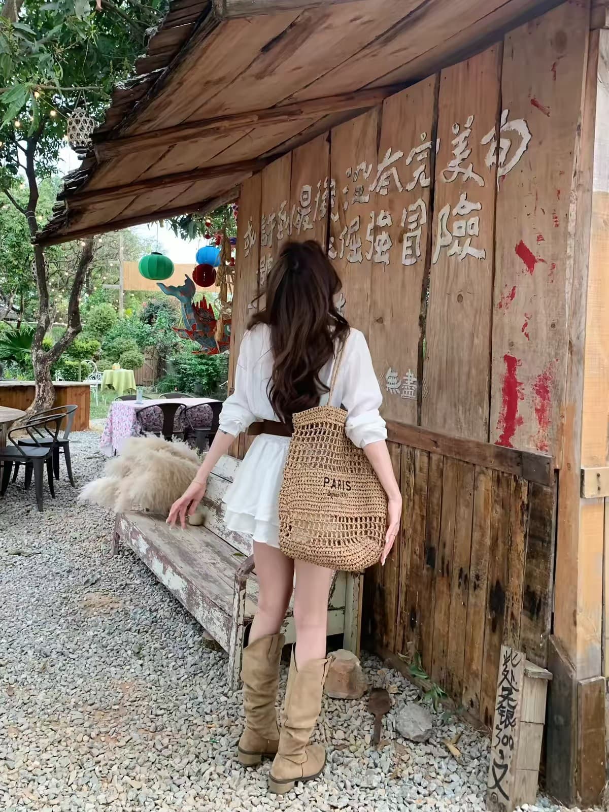 고급 센스 화이트 폴로 칼라 셔츠 여성 드레스 가을 새로운 작은 대중 디자인 센스 착용 가져 가라. 미니 스커트 투피스 세트 이미지 3