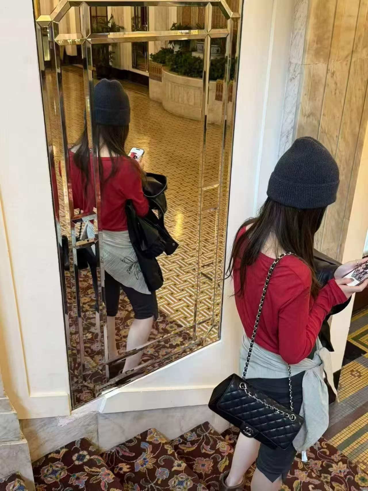 긴팔 티셔츠 여성 가을 새로운 다용도 루즈핏 긍정적 인 어깨 슬림해 보이는 인사이드 가져 가라. 기본 셔츠 맨위 상세 이미지 1