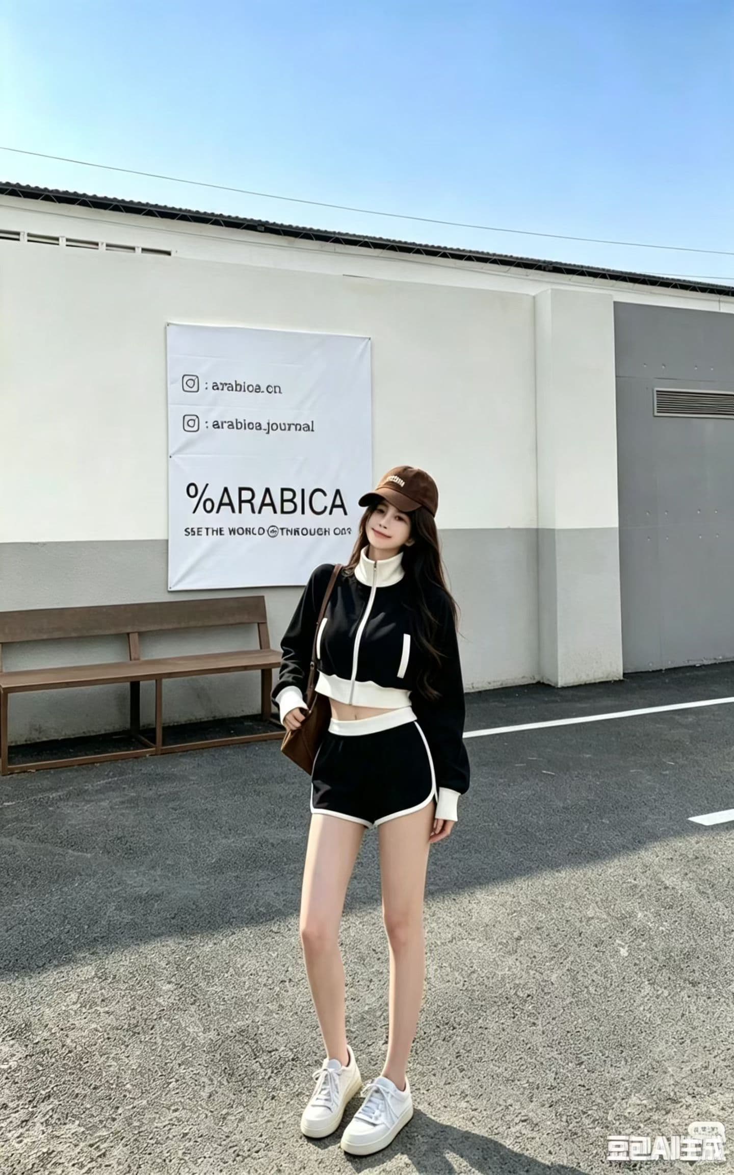 아메리칸 레트로 회색 후드티 스탠드 칼라 재킷 반바지 투피스 세트 루즈핏 슬림해 보이는 캐주얼 스포츠 슈트 상세 이미지 3