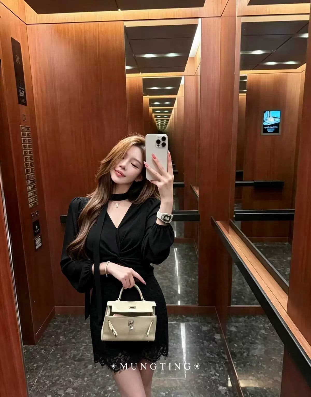 이른 가을 프랑스식 달콤함 슈퍼 요정 품격 쉬폰 세트 여성 V넥 긴팔 작은 셔츠 반신 스커트 두 조각 여성 세트 상세 이미지 7