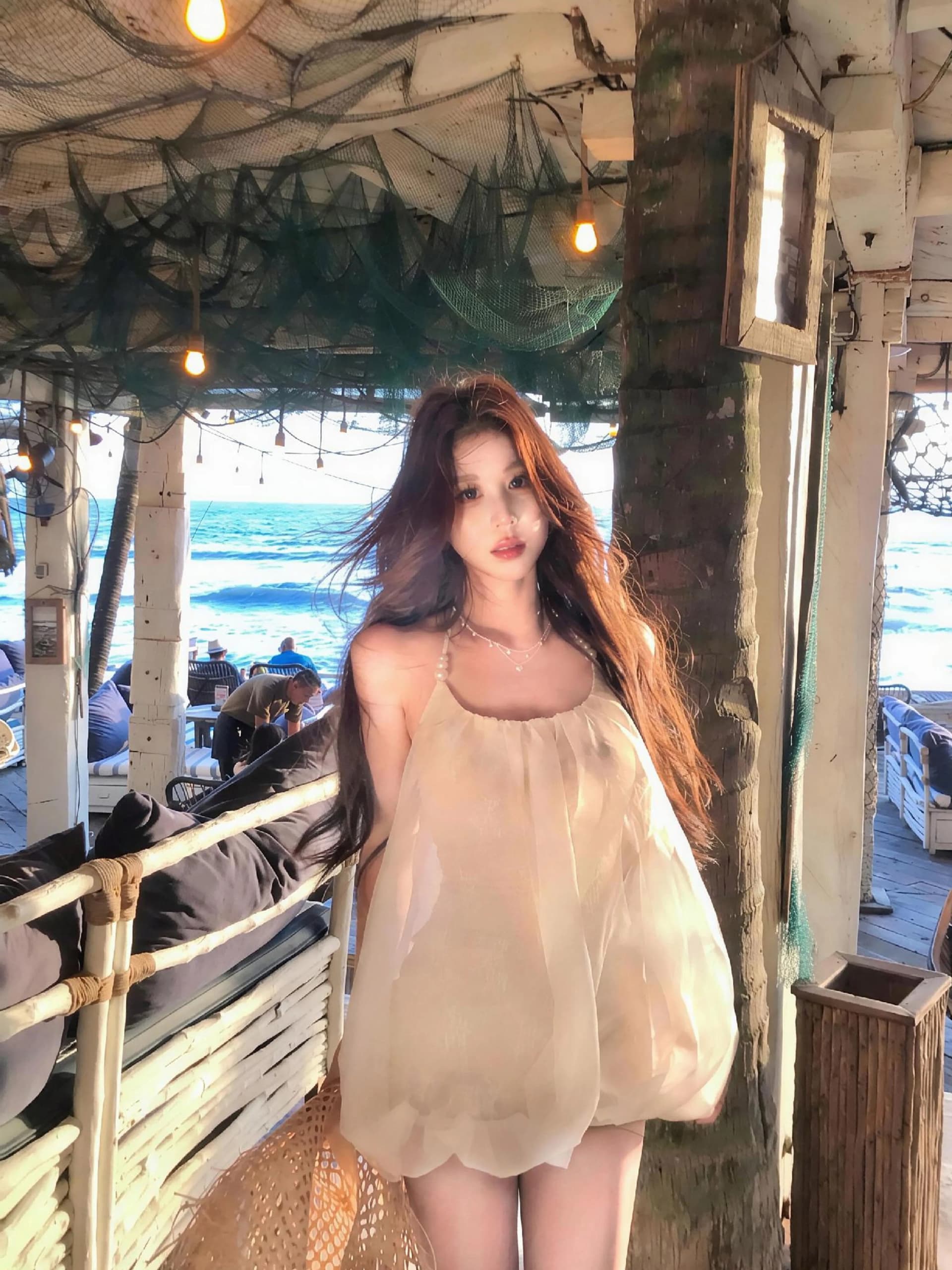 mejiu 꿀 나인 부드러운 안개 깃발 부드러운 달콤함 레이스 슬립 여성 드레스 봄 여름 유리 원사 미니 스커트 이미지 3