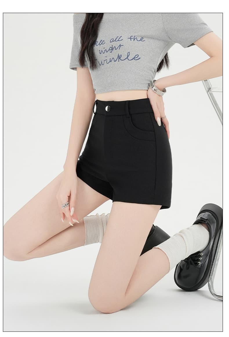 실사 2026 노년 돈 바람 카키 색 정장 반바지 여성 레저 와이드 레그 팬츠 여름 루즈핏 슬림해 보이는 화이트 핫 바지 상세 이미지 28