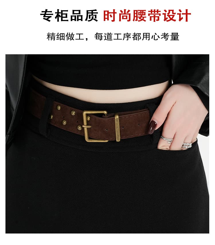 레트로 미니멀리즘 회색 모직 반신 스커트 여성 가을 겨울철 하이웨이스트 슬림해 보이는 다용도 작은 키 한 마디 타이트 스커트 미니 스커트 상세 이미지 11