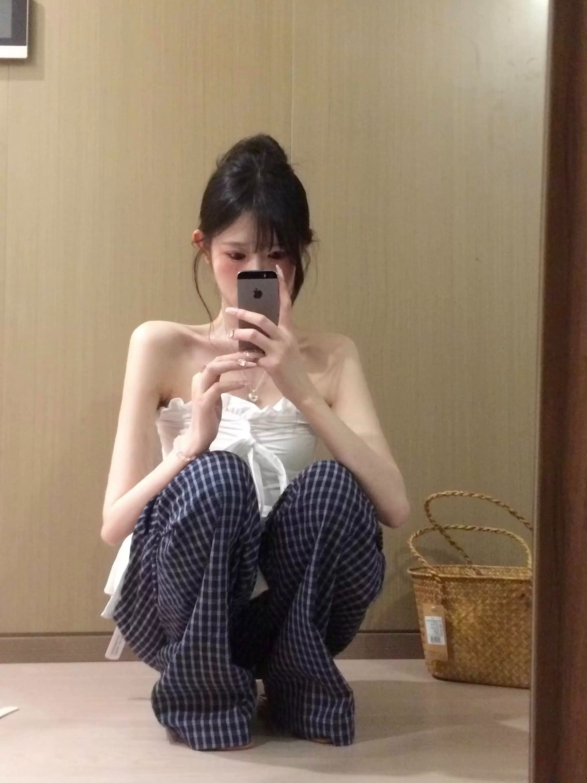 여름 새로운 허리 수축 슬림해 보이는 아름다운 행침 목 맨위 여성 달콤한 매운맛 바람 핑크색 꽃무늬 프릴 캐미솔 상세 이미지 10