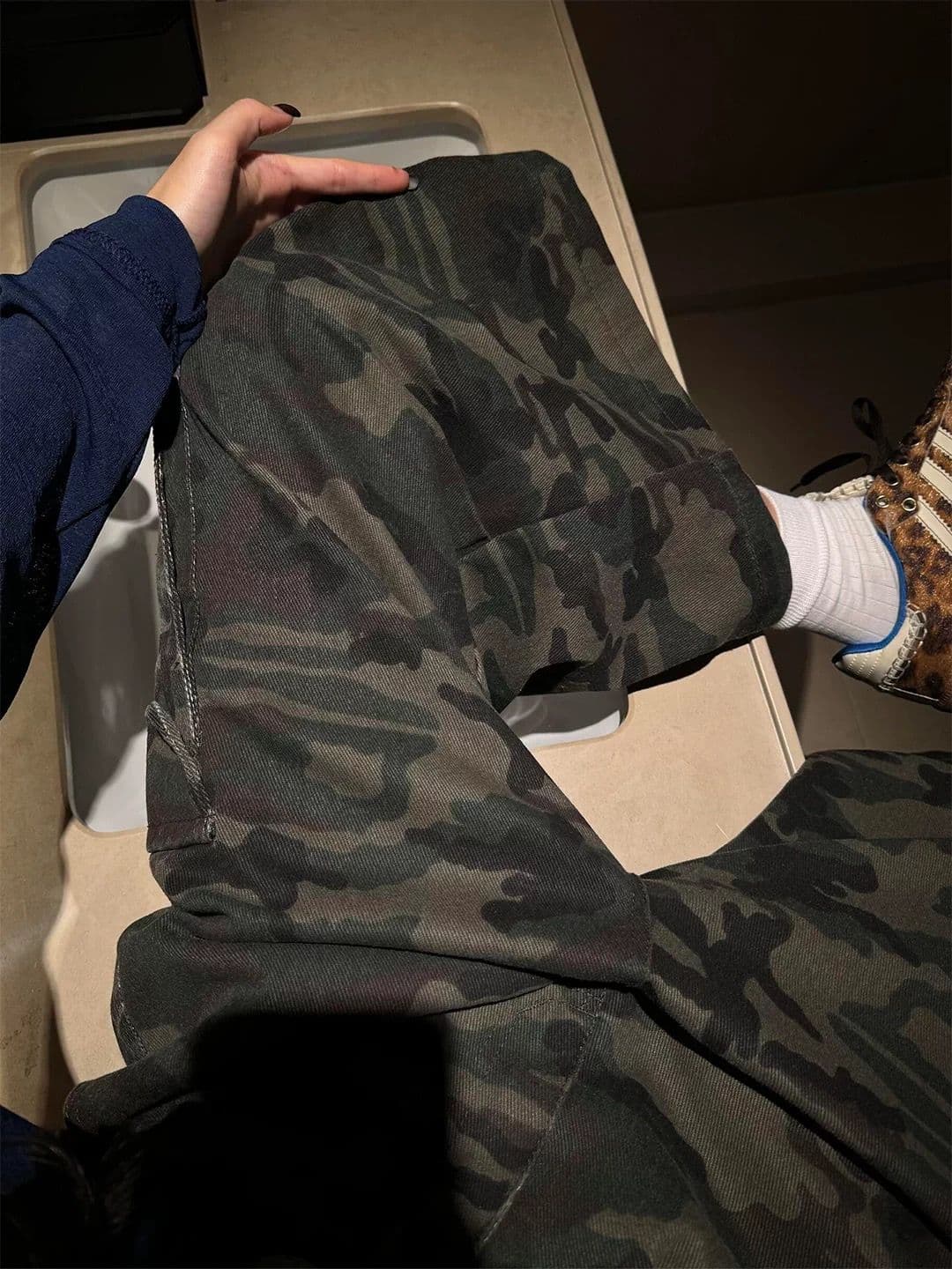 아메리칸 카모플라주 7 점 워크웨어 넓은 다리 청바지 여성 2026 여름 새로운 루즈핏 도루 센스 다용도 캐주얼 바지 이미지 3