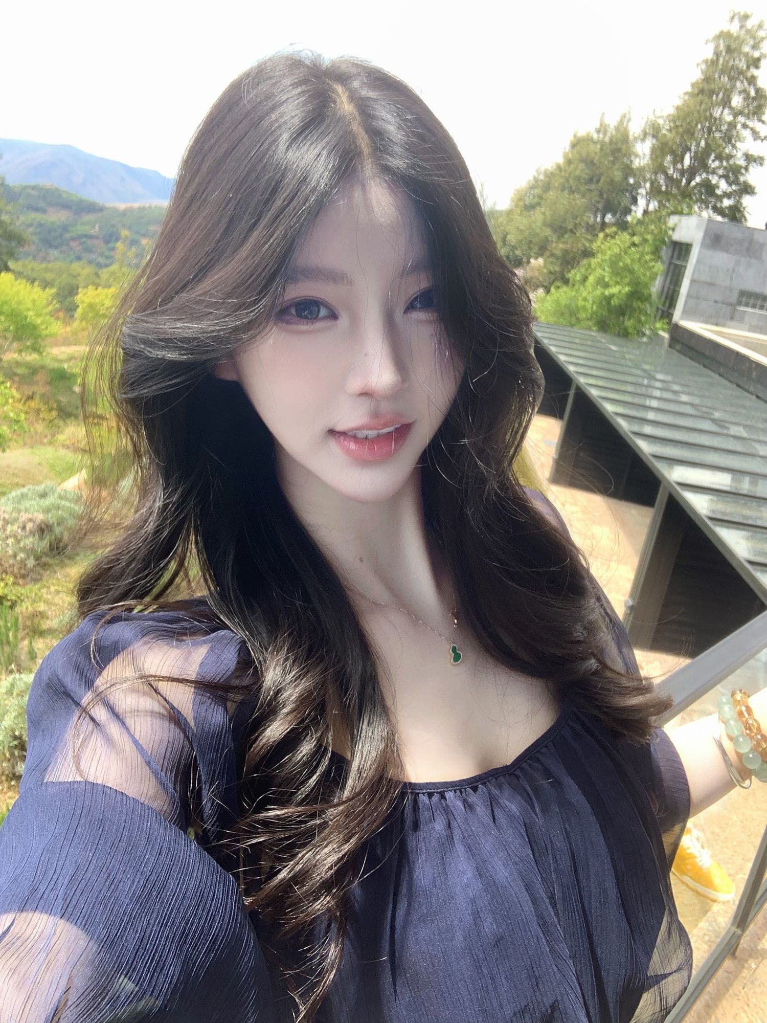 여름 새로운 달콤함 착용 가져 가라. 허리 수축 반소매 작은 대중 순수한 욕망 맨위 V넥 높음 ~을 통해 주름 레이스업 시폰 셔츠 여성 상세 이미지 3