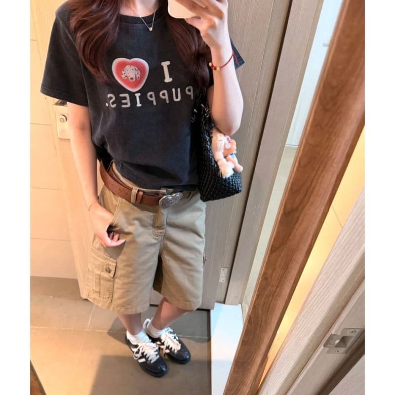 폭발 워크웨어 데님 반바지 여성 여름 새로운 품격 다용도 오부 바지 하이웨이스트 도루 센스 슬림해 보이는 넓은 다리 바지 이미지 2