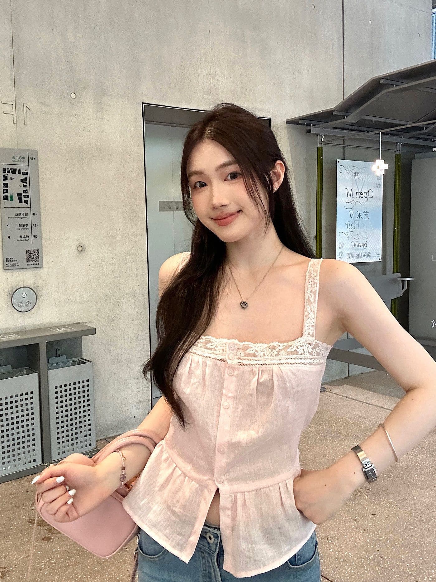 여름 새로운 패치워크 허리 수축 달콤함 작은 조끼 한 부서 작은 대중 레이스 레이스 슬립 민소매 면 린넨 맨위 여성