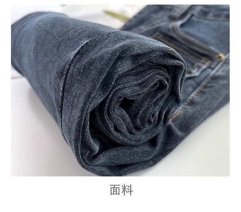 주머니 디자인 부츠컷 블루 회색 청바지 여성 가을 새로운 몸매 가꾸기 호스 슈 하이웨이스트 신축성 스트레이트 나팔 긴 바지 상세 이미지 15
