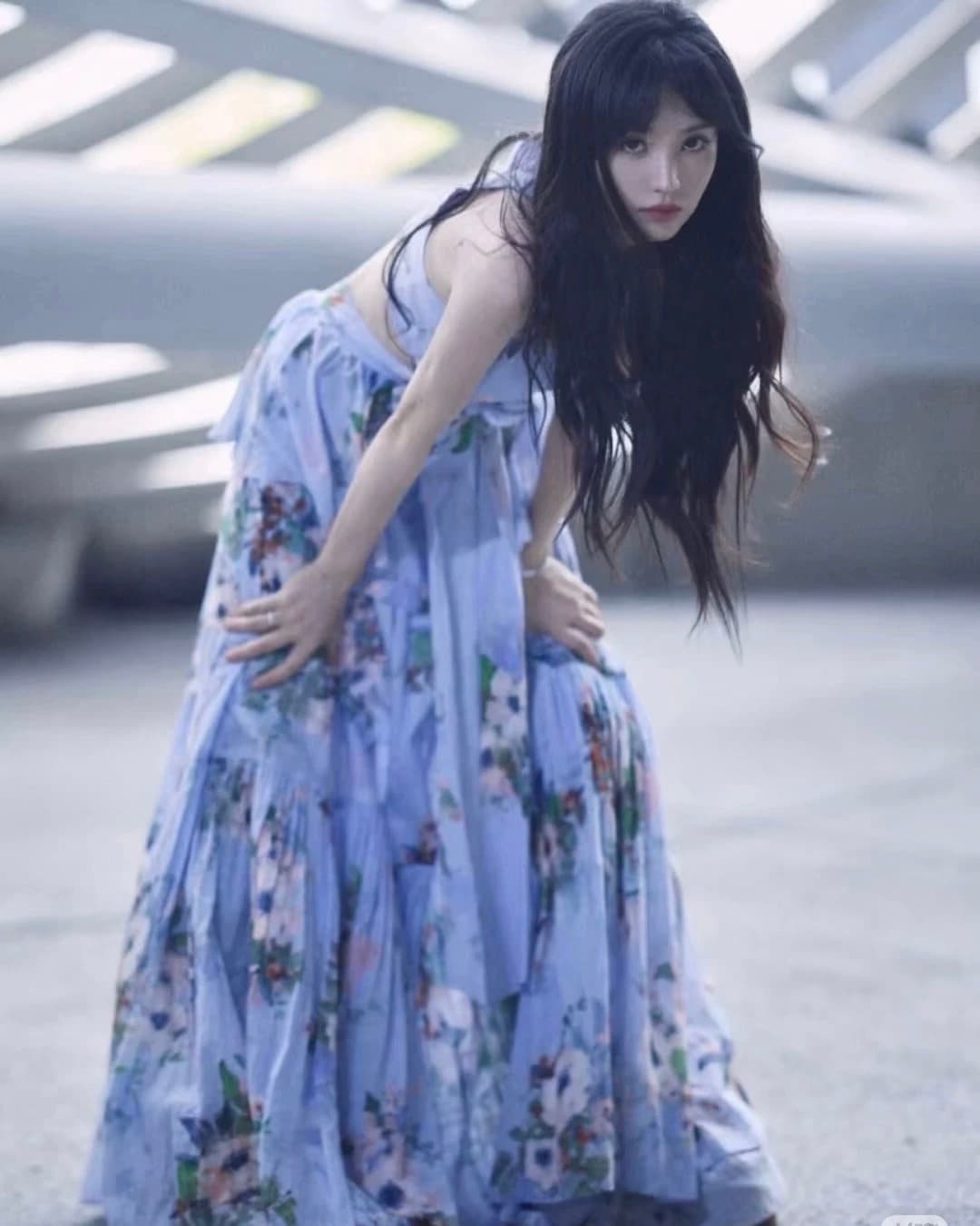 필드 크 사이 웨이 같은 단락 보라색 꽃무늬 민소매 백리스 여성 드레스 봄 프랑스식 차 휴식 해변가 휴가 길다 치마 상세 이미지 4