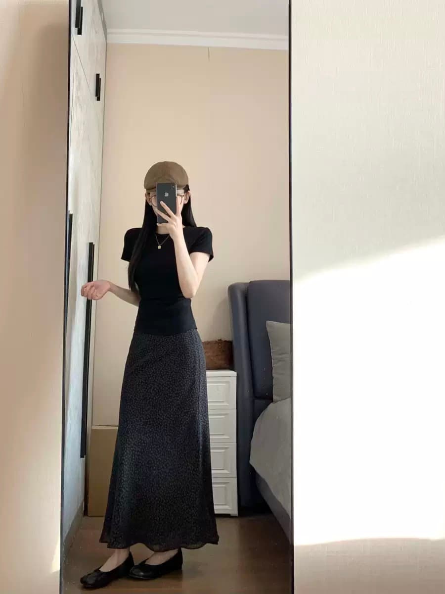 placeorder 레트로 디자인 센스 도트 무늬 인어 꼬리 반신 스커트 여성 봄 여름 하이웨이스트 슬림해 보이는 다용도 길다 치마 상세 이미지 4