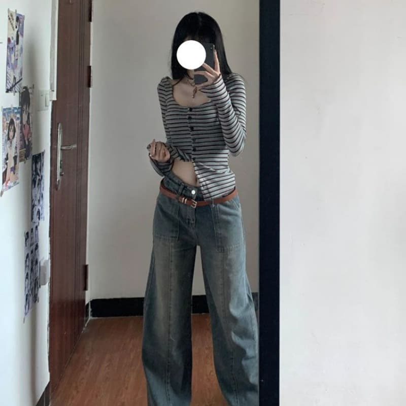 De 플러시 원단 흔들어서 톤 주간 고양이 품질 긴팔 티셔츠 가을 인사이드 가져 가라. 기본 셔츠 허리 수축 몸매 가꾸기 쇼트 스타일 맨위 이미지 5