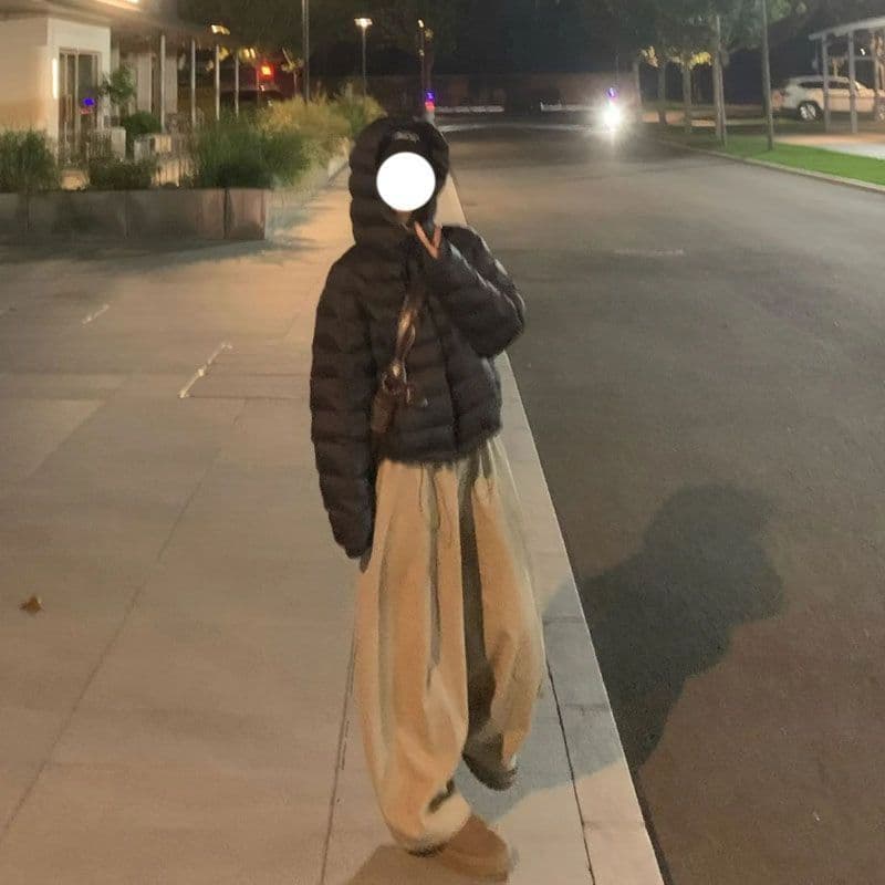 털이 있는 코듀로이 폭발 레트로 느긋한 바람 야마모토 바지 구덩이 기사 펌프 Pleat 루즈핏 캐주얼 바지 상세 이미지 10