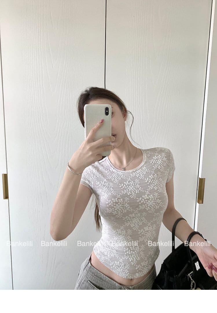 원본 레이스 플러스 물 속에서 부드러운 향기로운 lace 산소 아름다움 순수한 욕망 바람 레이스 티셔츠 캐미솔 상세 이미지 50