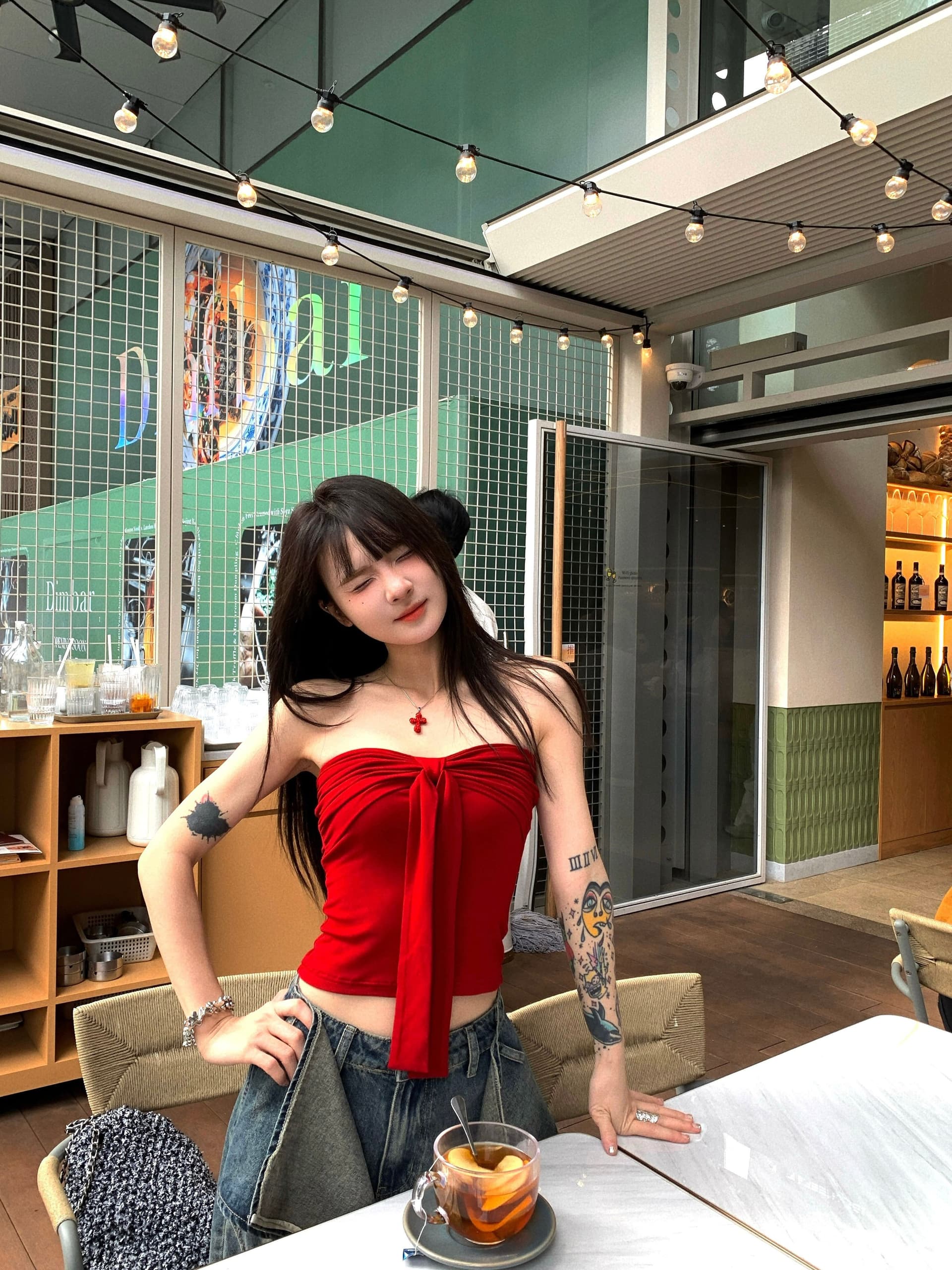 사람들 면 나비 넥타이 튜브탑 조끼 여성 여름 순수한 욕망 바람 포장 가슴 안쪽 가져 가라. 빨간색 달콤한 핫걸 맨위 상세 이미지 5