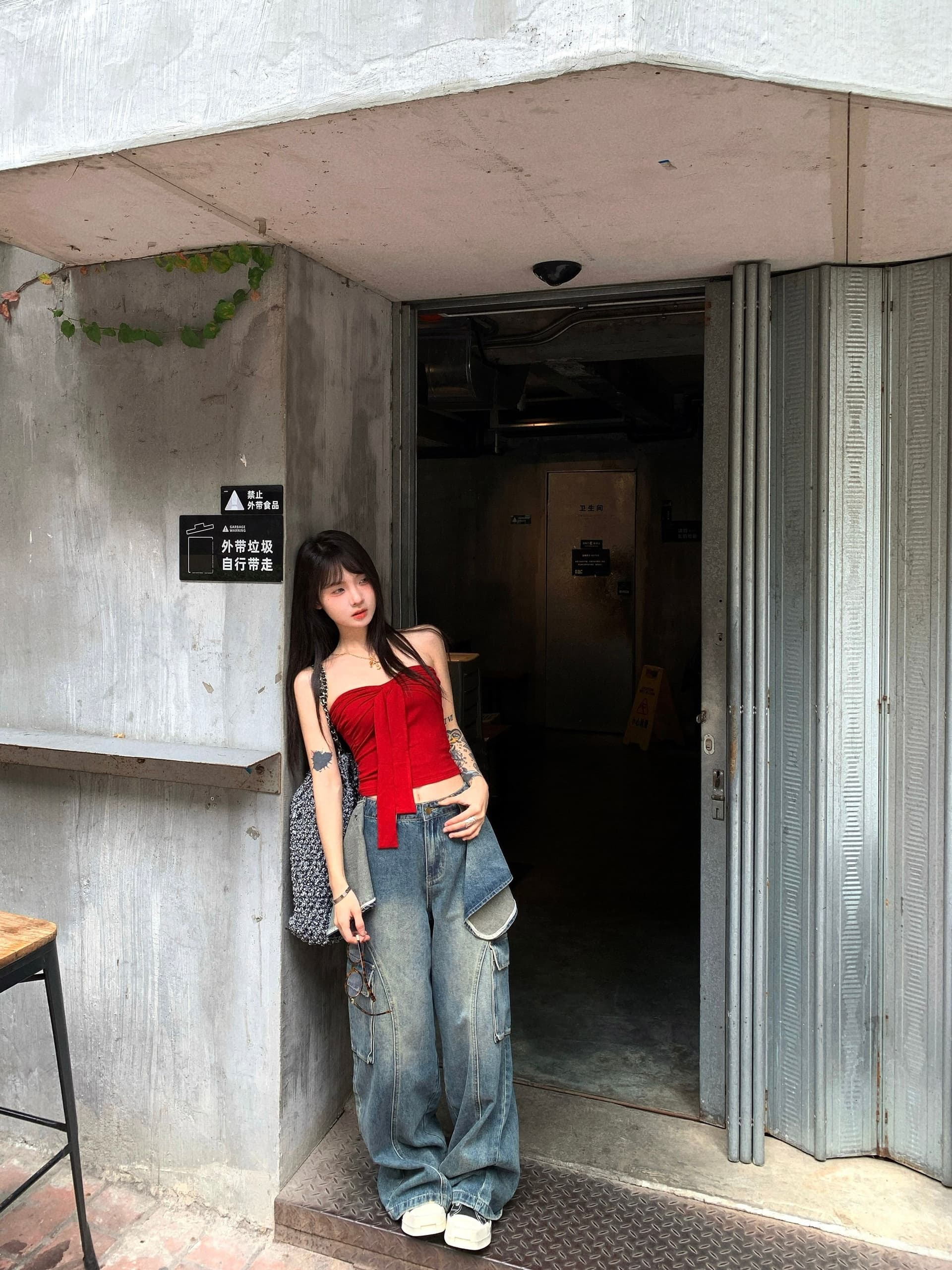 사람들 면 나비 넥타이 튜브탑 조끼 여성 여름 순수한 욕망 바람 포장 가슴 안쪽 가져 가라. 빨간색 달콤한 핫걸 맨위 상세 이미지 14