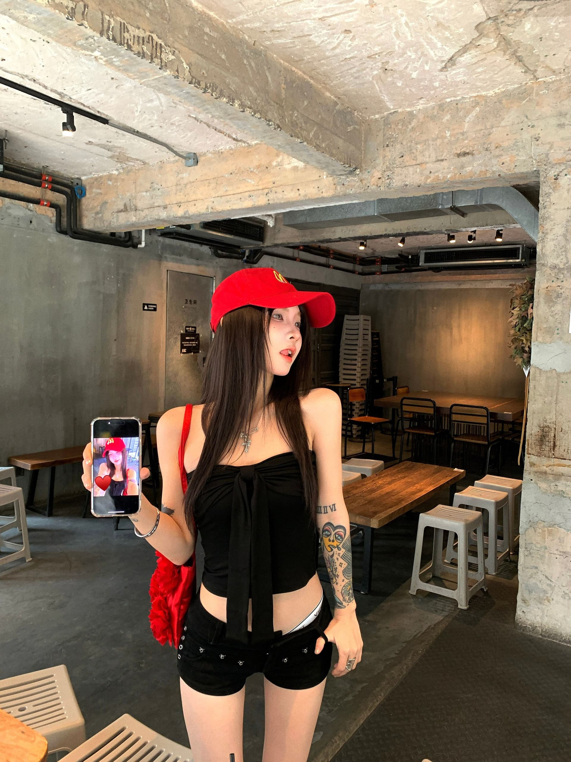 사람들 면 나비 넥타이 튜브탑 조끼 여성 여름 순수한 욕망 바람 포장 가슴 안쪽 가져 가라. 빨간색 달콤한 핫걸 맨위 상세 이미지 16