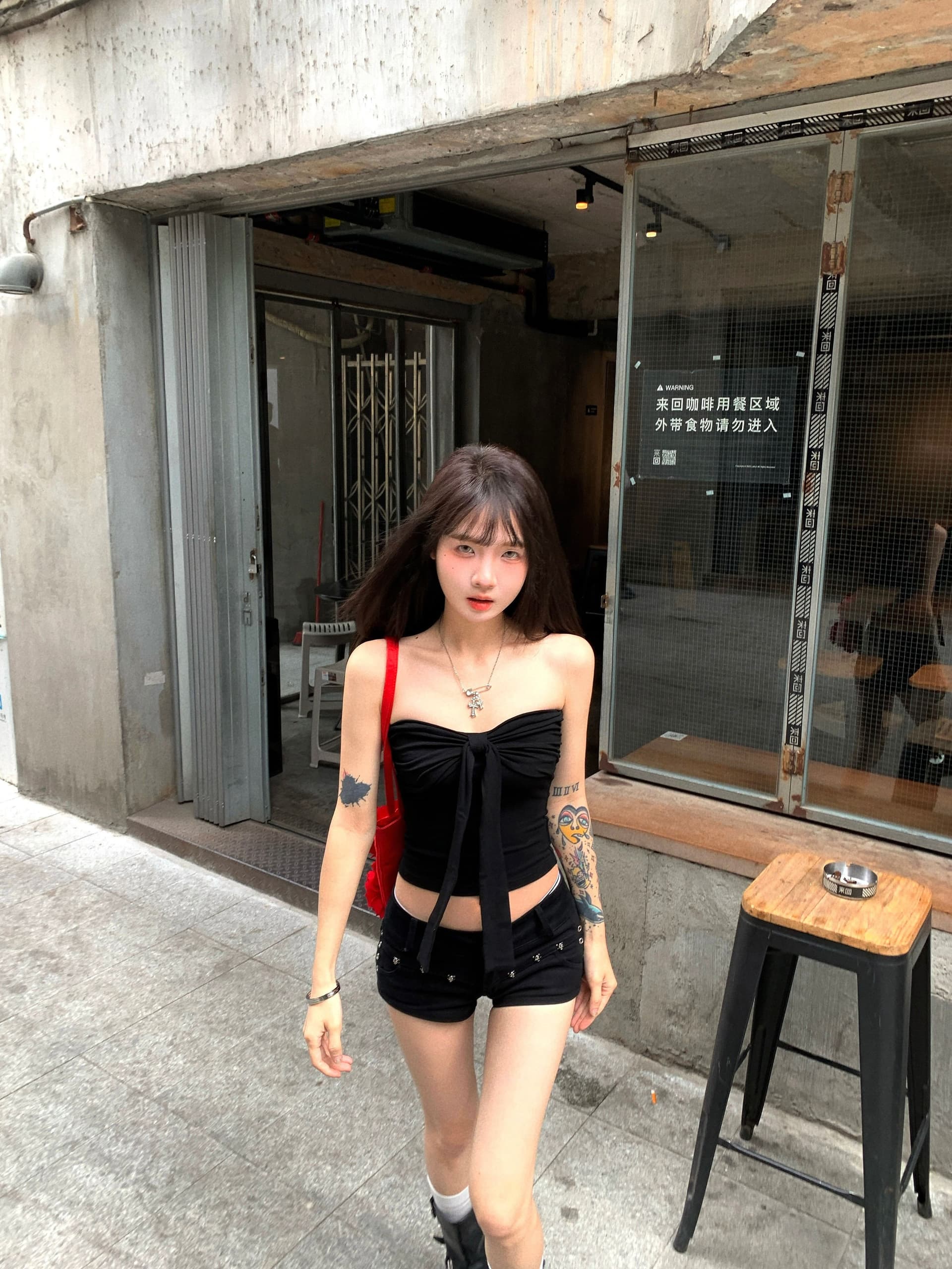 사람들 면 나비 넥타이 튜브탑 조끼 여성 여름 순수한 욕망 바람 포장 가슴 안쪽 가져 가라. 빨간색 달콤한 핫걸 맨위 상세 이미지 26