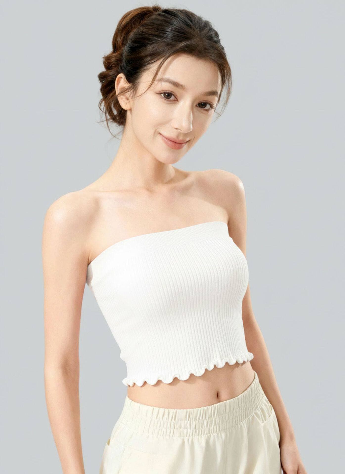 섹시한 아름다움 뒤로 튜브탑 구덩이 기사 슬림해 보이는 운동 속옷 노출 방지 인사이드 가져 가라. 만나는 어깨끈 없음 타이트 포장 가슴 여성 상세 이미지 7