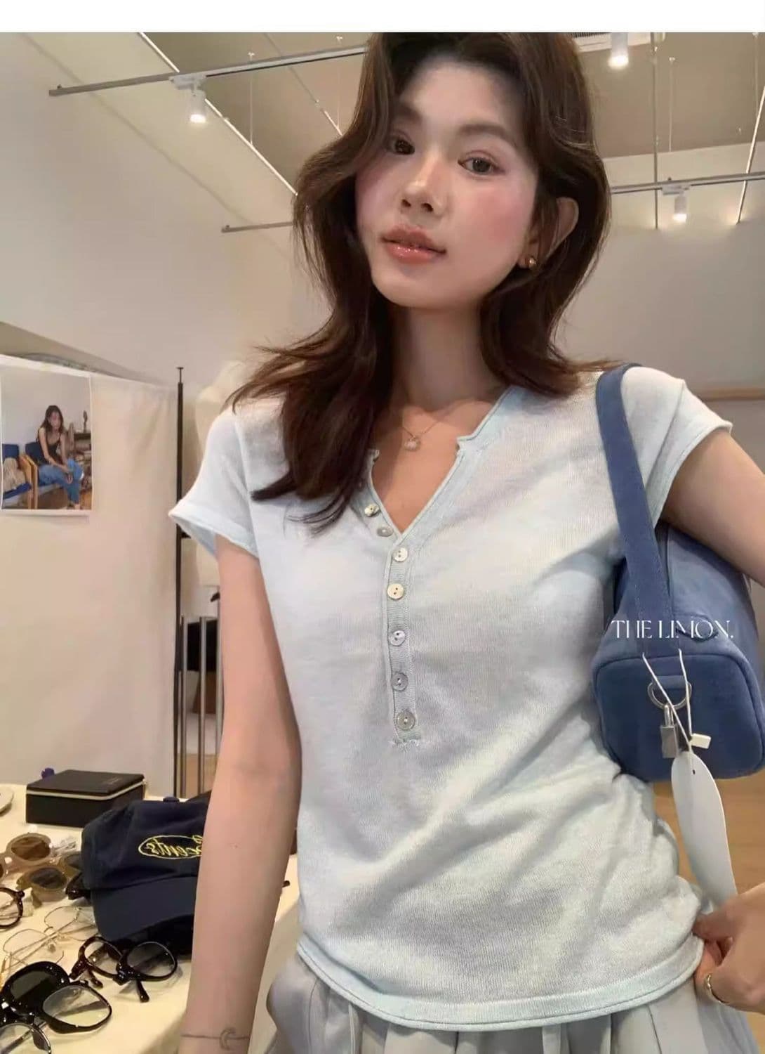 폭발 반팔 출퇴근 2026 년 여성 여름 착용 가져 가라. 한국 스타일 고급 센스 몸매 가꾸기 슬림해 보이는 니트 스웨터 품격 맨위 상세 이미지 9