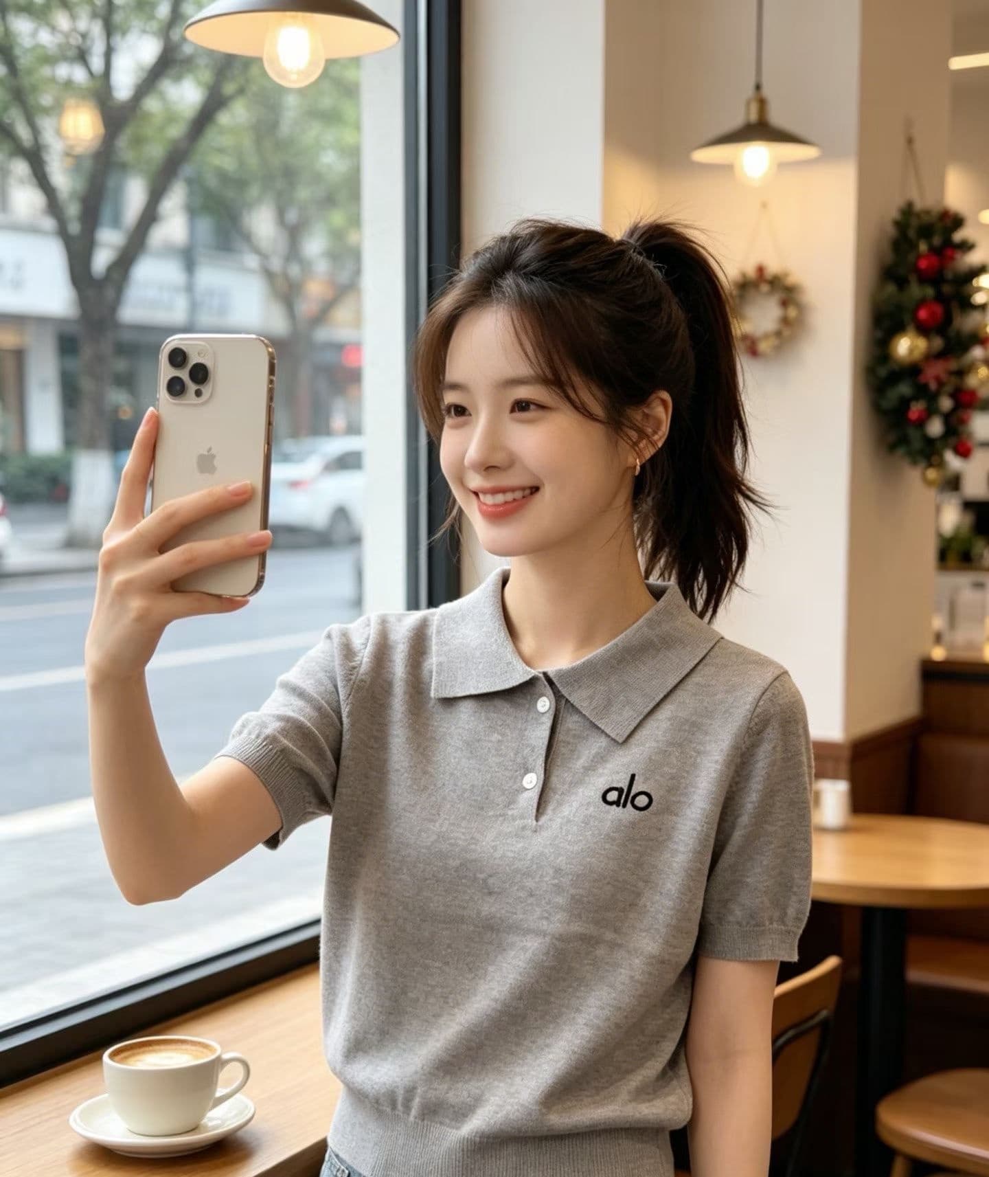 2026 년 여름 새로운 디자인 센스 부드러운 한국 스타일 POLO 칼라 알파벳 자수 니트 다용도 반팔 상세 이미지 3