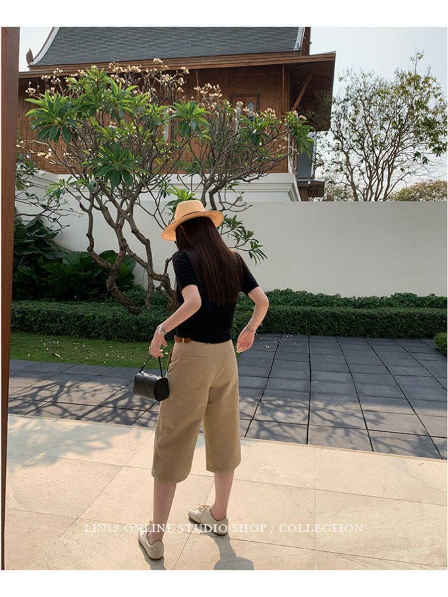 2026 새로운 레트로 꽈배기 POLO 칼라 반팔 티셔츠 여성 디자인 센스 몸매 가꾸기 슬림해 보이는 니트 풀오버 맨위 트렌디 상세 이미지 27