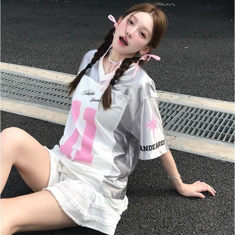 원본 솜씨 이후 패키지 칼라 광저우 원단 반팔 티셔츠 여성 상세 이미지 2