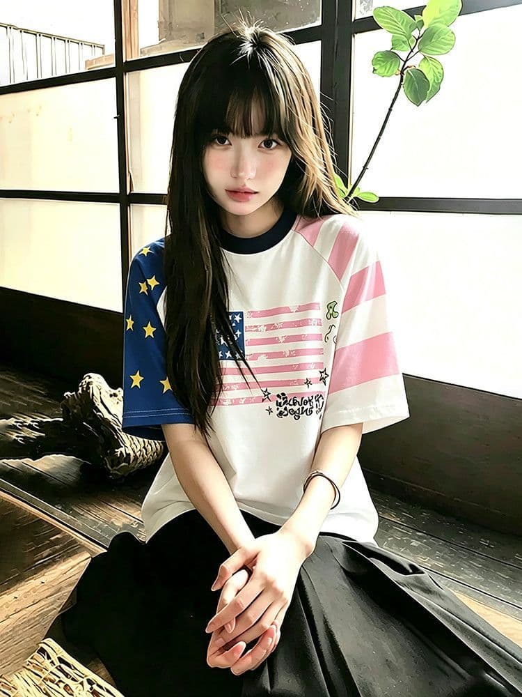 순면 220 그램 반팔 티셔츠 여성 이미지 2
