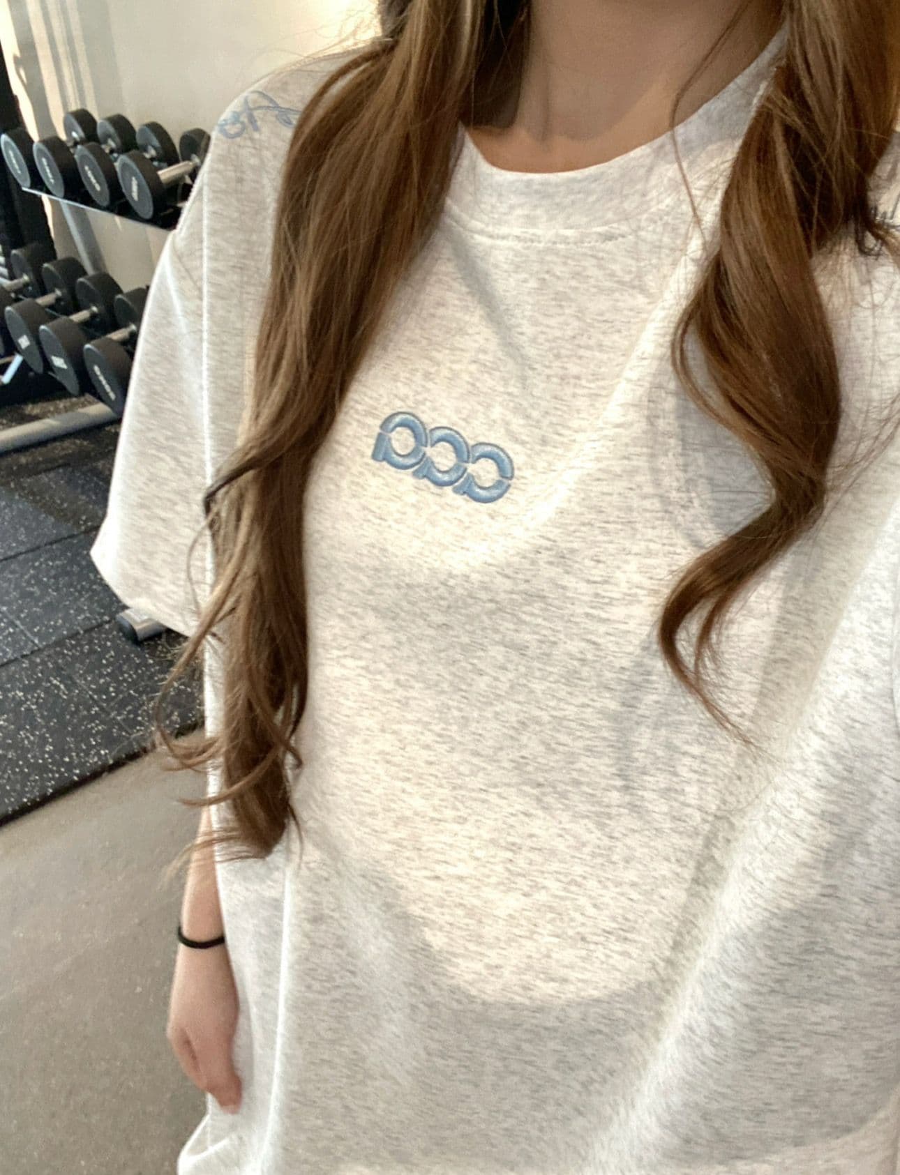 백금 지퍼 자수 네리 가게 천 220 그램 46 면 49 폴리 에스터 5 암모니아 Lun 반팔 여성 상세 이미지 5