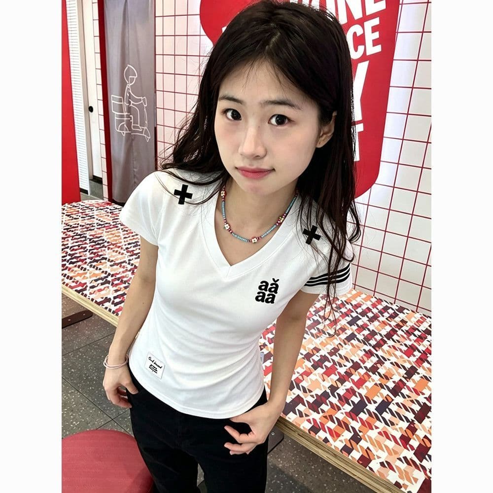 프린트 자수 네리 가게 천 40 오스트리아 세대 서울 210 그램 순면 반팔 여성 이미지 4
