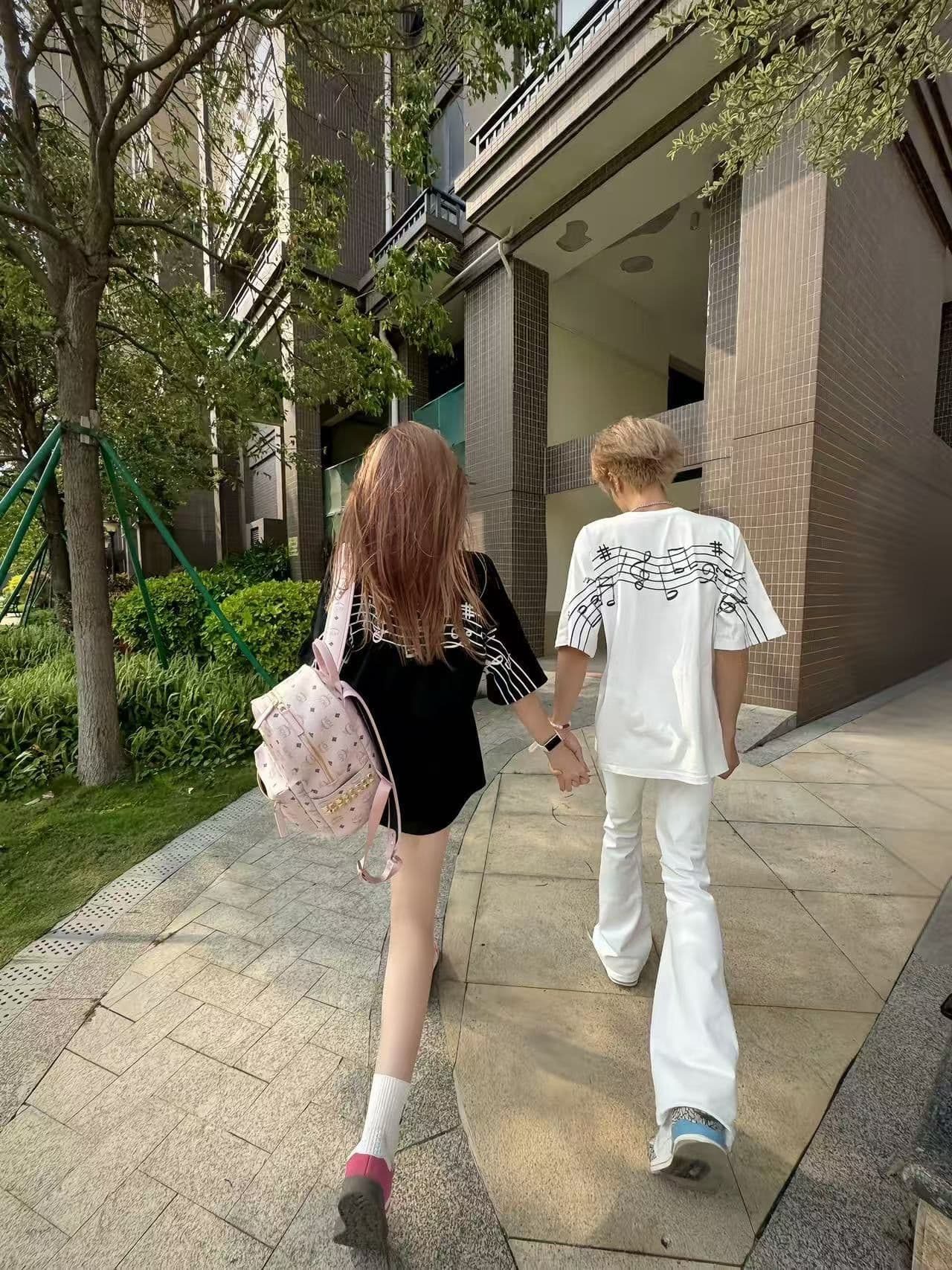 이전 조각 공란 이후 조각 프린트 순면 220 그램 빗질하다 닫기 반팔 티셔츠 여성 상세 이미지 6