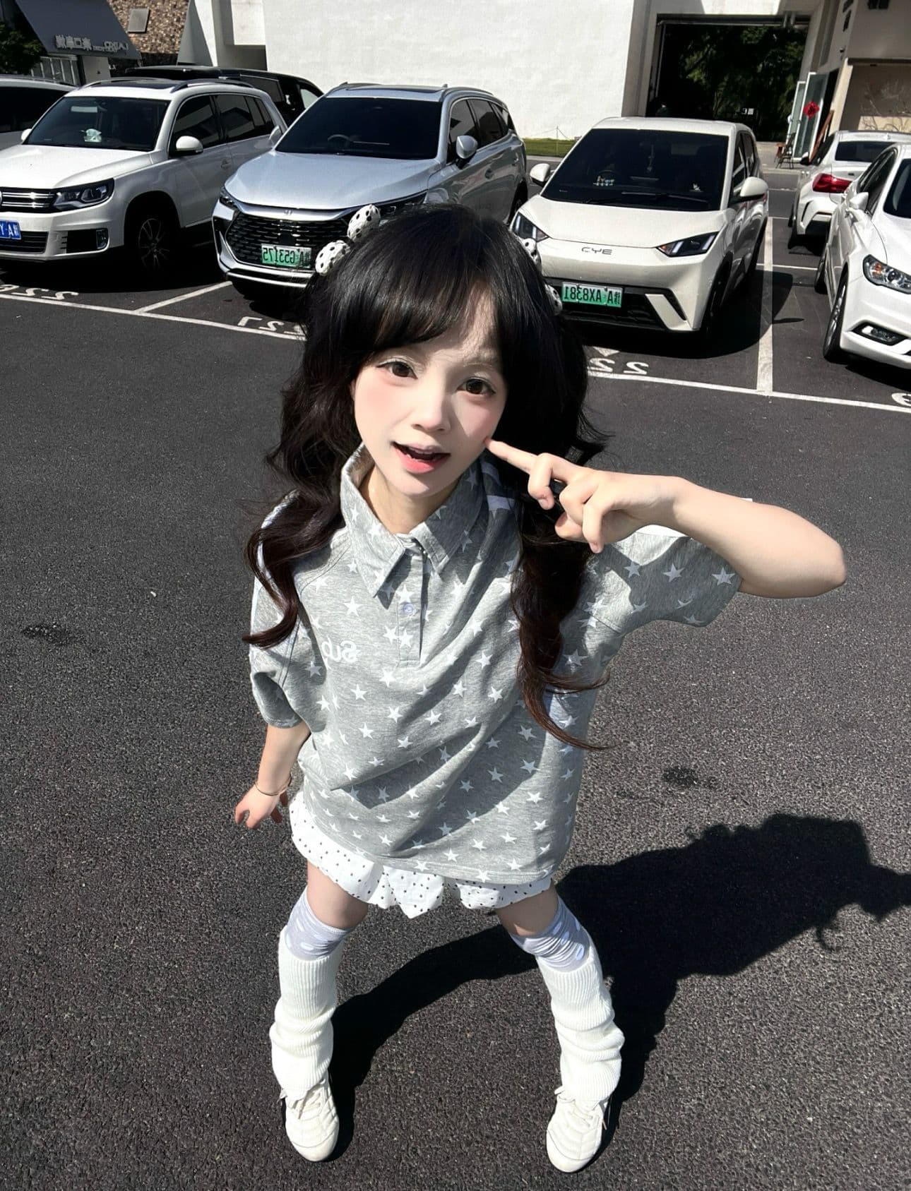 자수 패치 네리 가게 천 순면 220 그램 빗질하다 닫기 반팔 티셔츠 여성 이미지 4