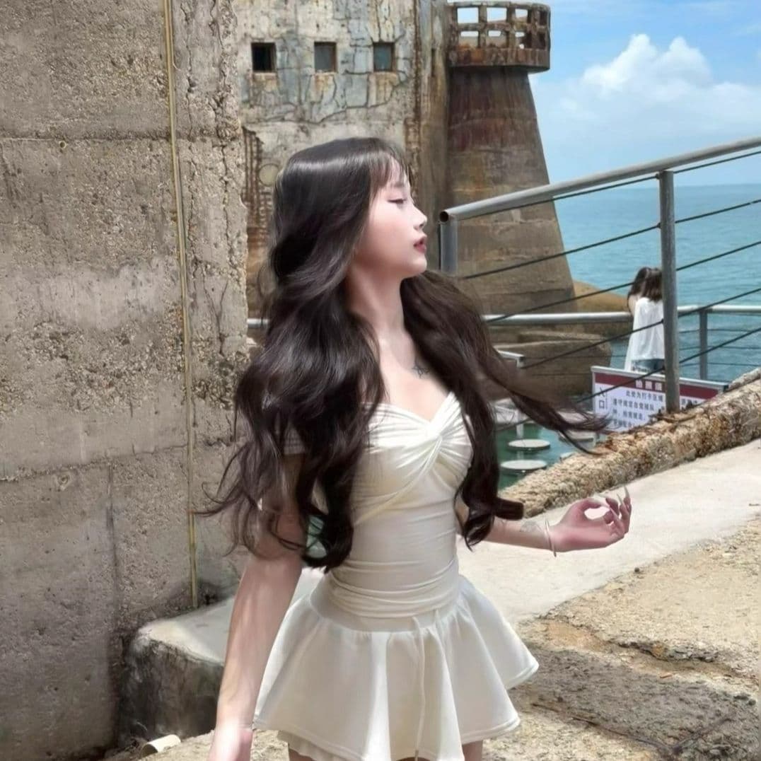 작은 키 착용 가져 가라. 여름 달콤함 순수한 욕망 바람 화이트 몸매 가꾸기 오프숄더 맨위 가져 가라. 퍼프 치마바지 투피스 슈트 상세 이미지 1