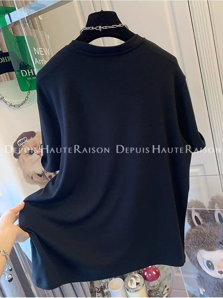 고유 한 슈퍼 잘 생긴 연령 감소 고양이 반팔 티셔츠 루즈핏 한국 스타일 기본 셔츠 맨위 여성 2026 새로운 면 상세 이미지 11