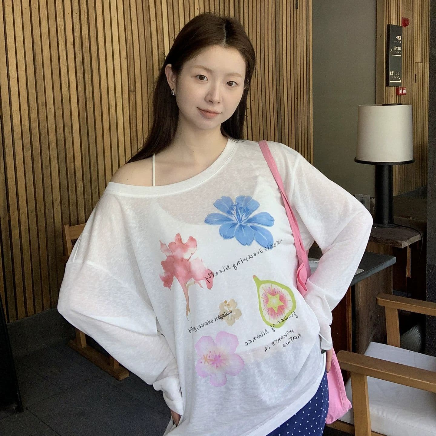 부티크 대나무 마디 리브 워터 마크 긴팔 블라우스 여성 여름 느긋한 차가운 센스 통기성 자외선 차단 망사