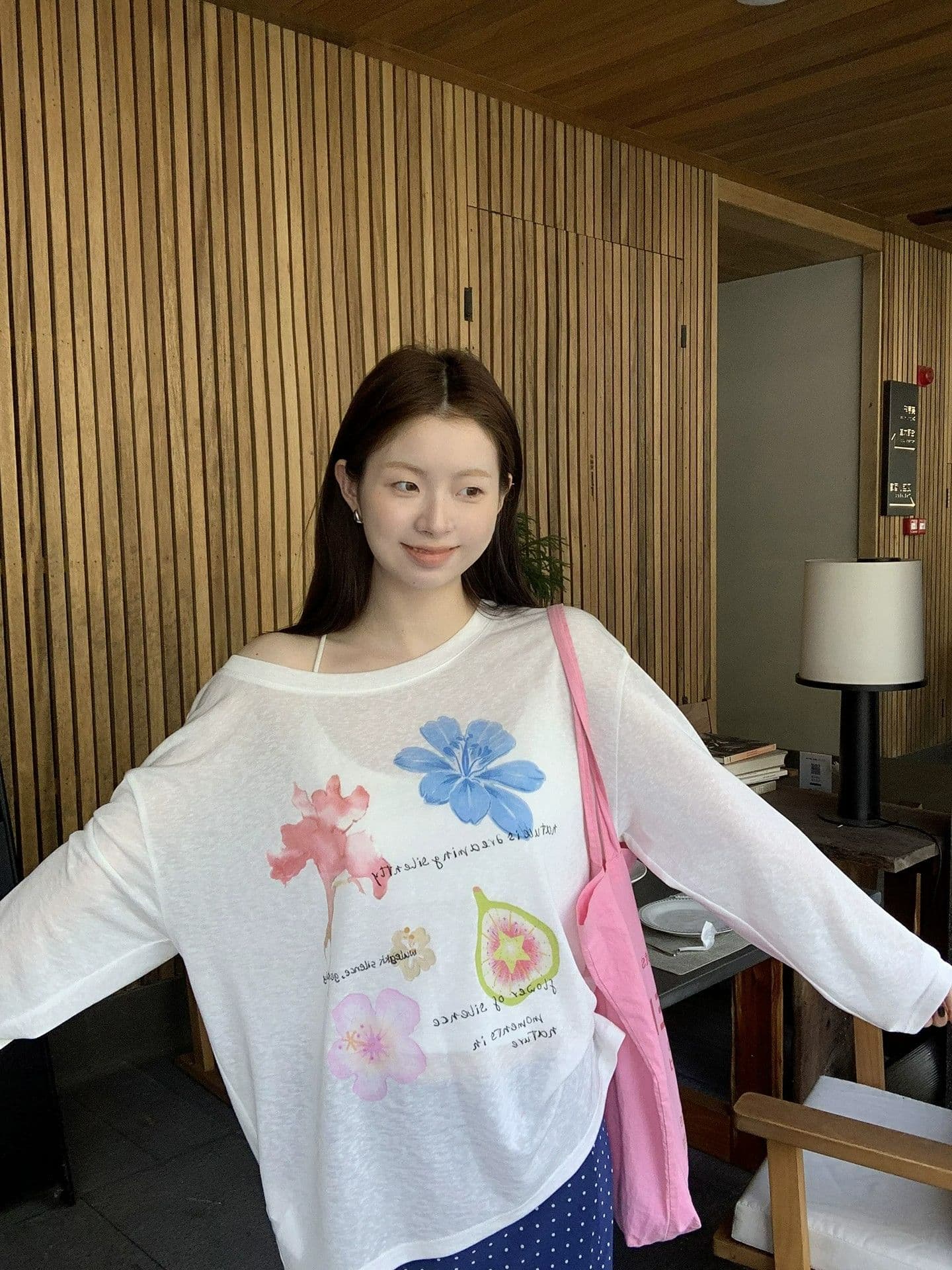 부티크 대나무 마디 리브 워터 마크 긴팔 블라우스 여성 여름 느긋한 차가운 센스 통기성 자외선 차단 망사 상세 이미지 7