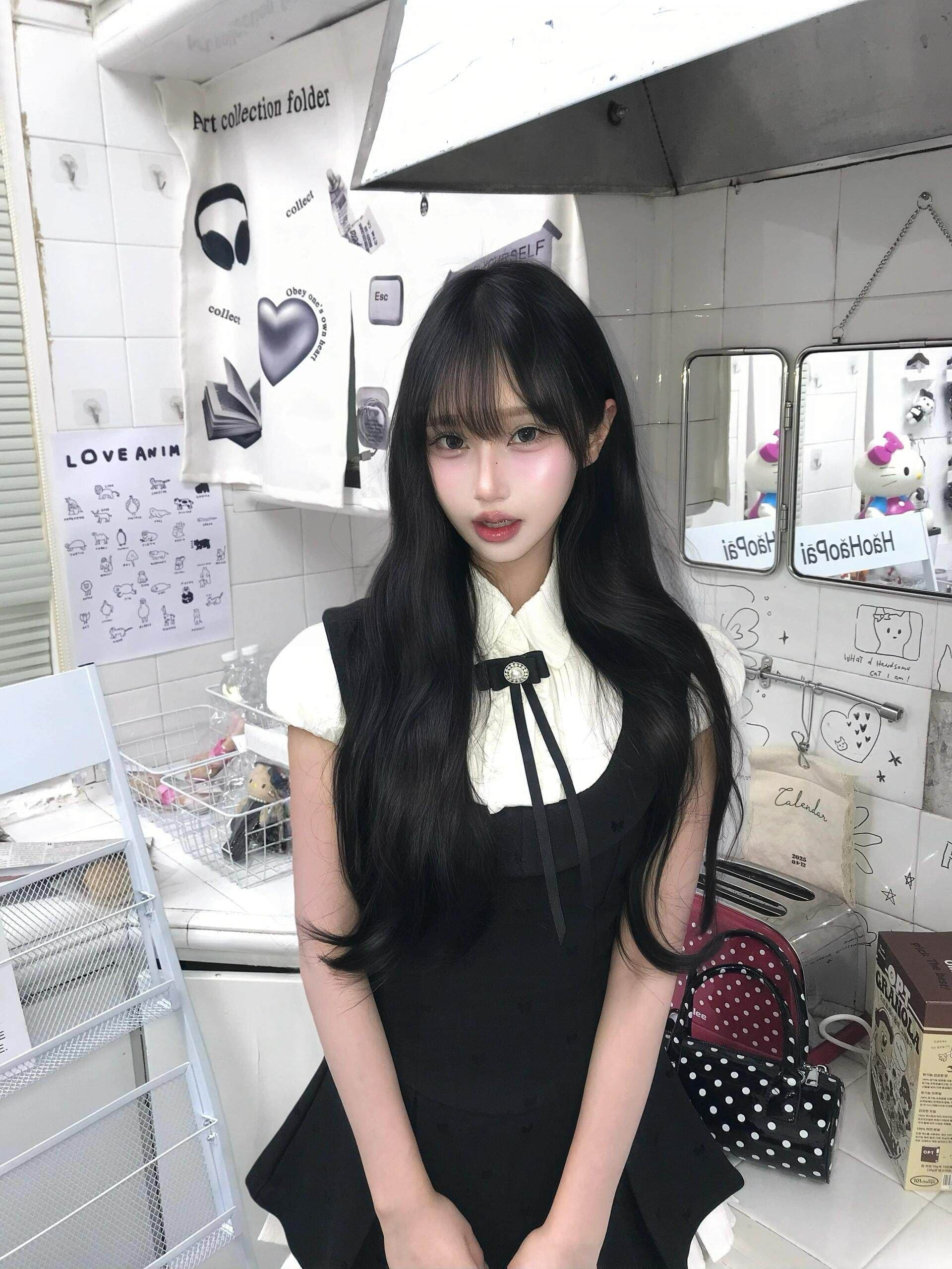 여름 자이언트 잘 생긴 ~ 중 꼬집기 허리 페이크 레이어드 학원 스타일 여성 드레스 여름 작은 키 천 골드 miu 부서 작은 검은 드레스 상세 이미지 7