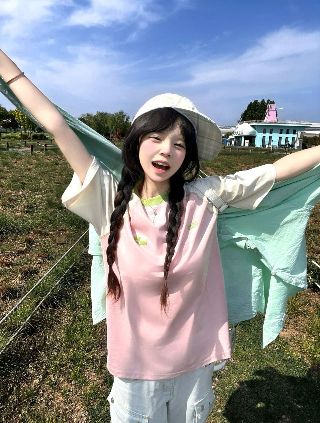순면 220 그램 빗질하다 닫기 반팔 티셔츠 여성 이미지 4