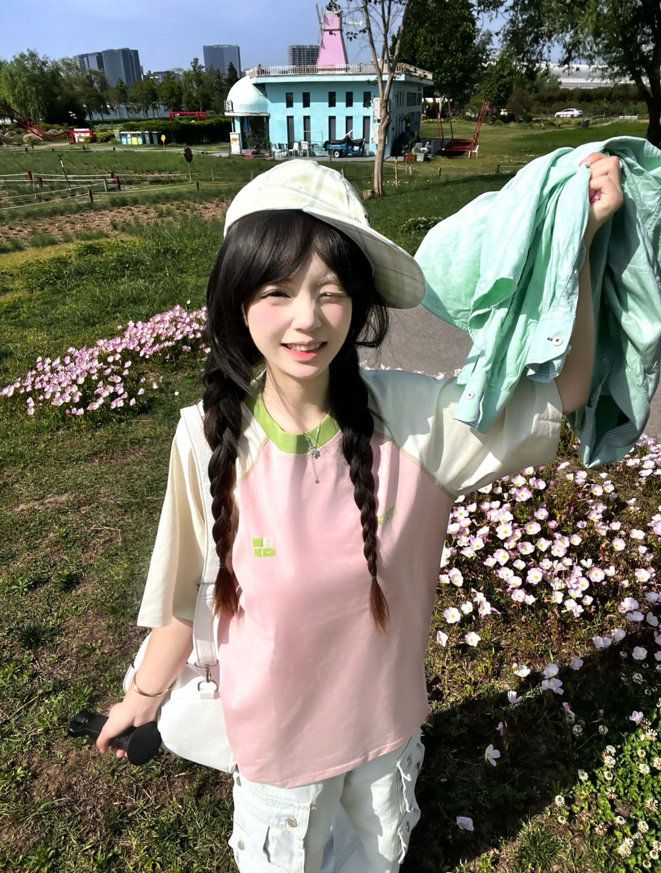 순면 220 그램 빗질하다 닫기 반팔 티셔츠 여성 상세 이미지 6
