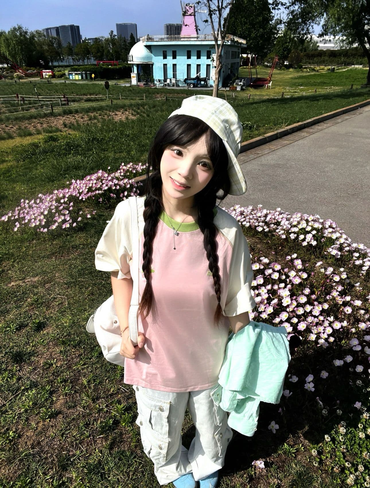 순면 220 그램 빗질하다 닫기 반팔 티셔츠 여성 상세 이미지 8
